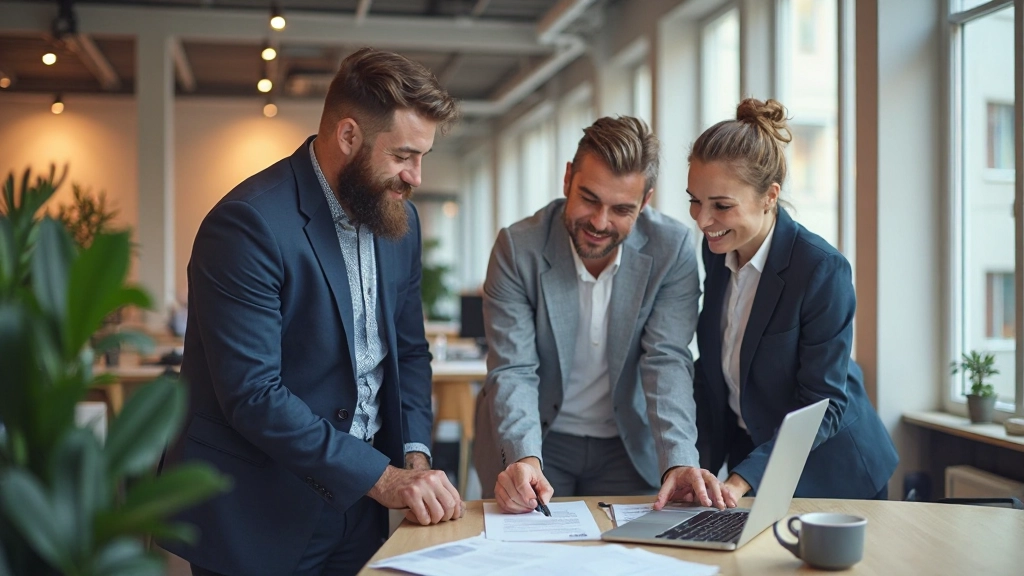 Diverse professioneel team in modern kantoor samenwerkend aan project