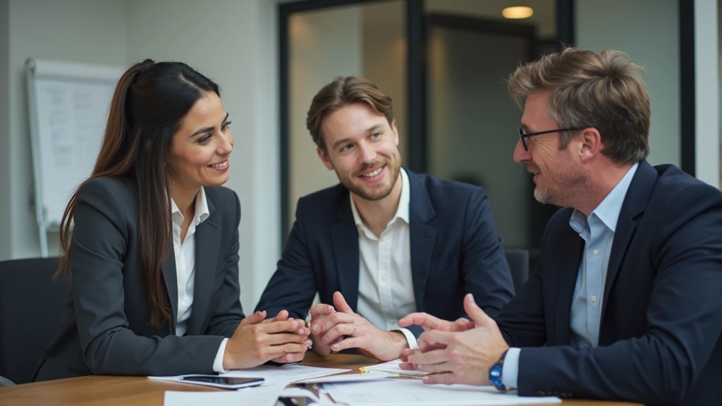 Diverse zakenteam in vergadering bespreekt projectdetails